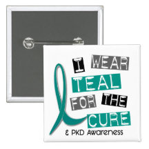 Polycystic Kidney Disease PKD Teal For The Cure 37 Pin