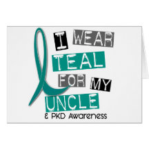Polycystic Kidney Disease PKD Teal For Uncle 37 Cards