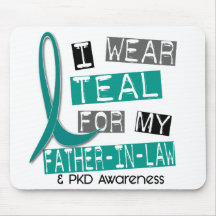 Polycystic Kidney Disease Teal For Father-In-Law Mouse Mat