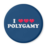 Polygamy means more love! magnets