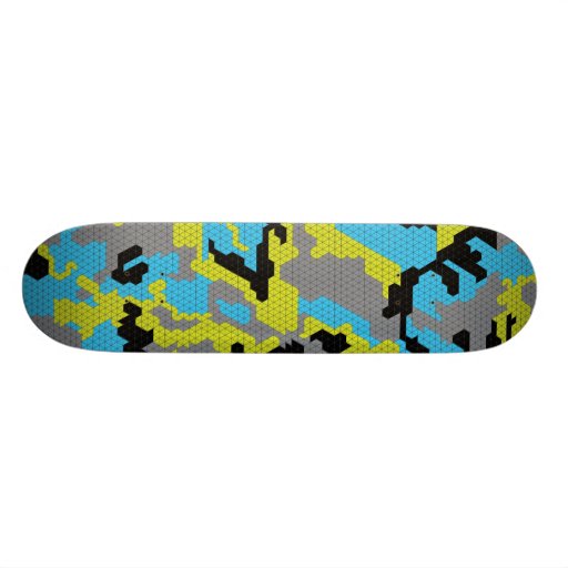 polygoncamo2 skateboard deck
