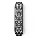 Polynesian Tribal Face Black and White skateboards