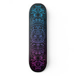 Polynesian Tribal Face Colour skateboards
