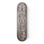 Polynesian Tribal Face Grunge Skate Board Decks
