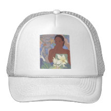 'Polynesian Woman and Tiki' - Hat