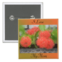 Pom Pom Flowers Pins