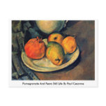 Pomegranate And Pears Still Life By Paul Cezanne postcards