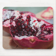 Pomegranate fruit macro photo seed red mousepad