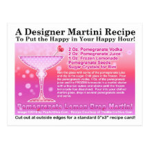 Pomegranate Lemon Drop Martini Recipe Postcard