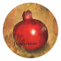 Pomegranate Round Sticker