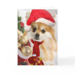 Pomeranian Christmas Snow Scene Cards