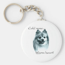 Pomeranian Cold Nose Warm Heart Keychain