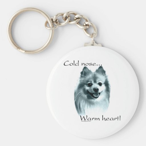 Pomeranian Cold Nose Warm Heart Keychain