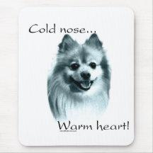 Pomeranian Cold Nose Warm Heart Mouse Pad