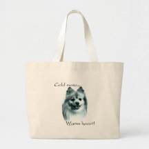 Pomeranian Cold Nose Warm Heart Tote Bag