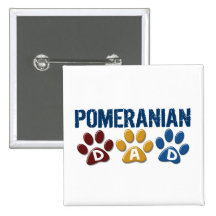 POMERANIAN Dad Paw Print 1 Buttons