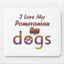 Pomeranian Designs Mouse Pads