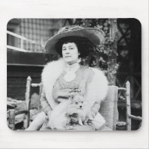Pomeranian Lady Mouse Pads