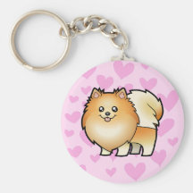 Pomeranian Love Key Chains
