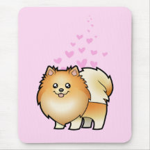 Pomeranian Love Mouse Mats