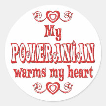 POMERANIAN Love Round Sticker