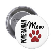 Pomeranian Mum 2 Pinback Buttons