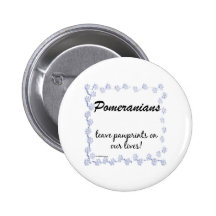 Pomeranian Pawprints - Button