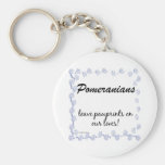 Pomeranian Pawprints Keychain