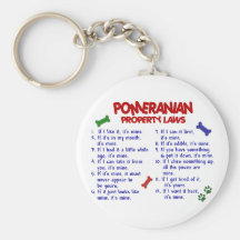 POMERANIAN Property Laws 2 Key Chain