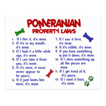 POMERANIAN Property Laws 2 Post Cards