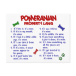 POMERANIAN Property Laws 2 postcards