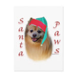 Pomeranian Santa Paws postcards