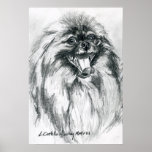 Pomeranian Sketch 1 Print