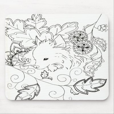 Pomeranian Sketch Mouse Pad by artology