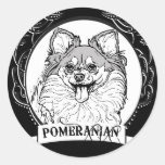 Pomeranian T-shirt Round Stickers