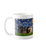 Pomeranians (four) - Starry Night mugs