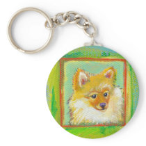 Pomerarnian puppy funny sweet modern dog art
