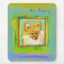 Pomerarnian puppy funny sweet modern dog art