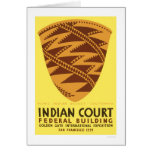 Pomo Indian Basket 1939 WPA Greeting Cards