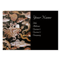 POMPEII COLLECTION / OCEAN - SEA LIFE SCENE Pearl Business Card Template