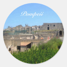 Pompeii Italy Round Stickers