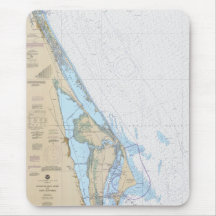 Ponce de Leon Inlet to Cape Canaveral FL Chart Mouse Pads