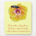 Ponce Denis Écouchard Lebrun Butterfly Quote mousepads