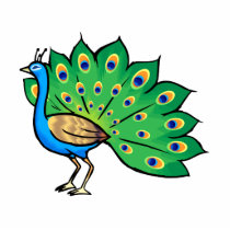 Ponce Peacock Photo Cutouts