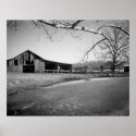 Pond and Barn, Warren County Tennessee posters