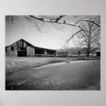 Pond and Barn, Warren County Tennessee posters