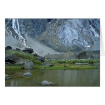 Pond beneath Mount Thor on Baffin Island, NWT, Can Greeting Card