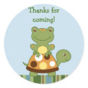 Pond Friends Frog Turtle Envelope Seals stickers