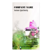 POND LOTUS l Chinese Brush Painting Art Business Card