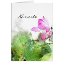 POND LOTUS l Chinese Brush Painting Art Card